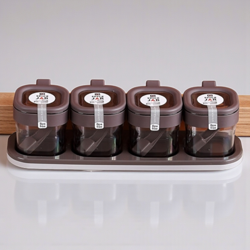 Spice Jar Set with Serving Tray