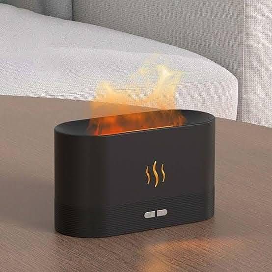 Flame Aroma Diffuser Humidifier – LED Fireplace Effect