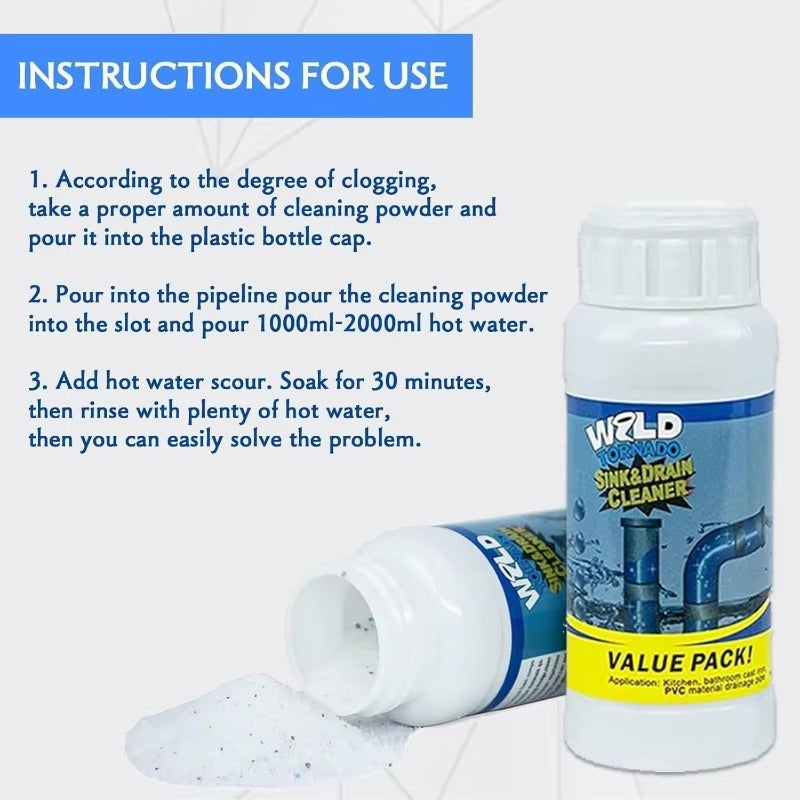 Wild Tornado Drain Cleaner Powder